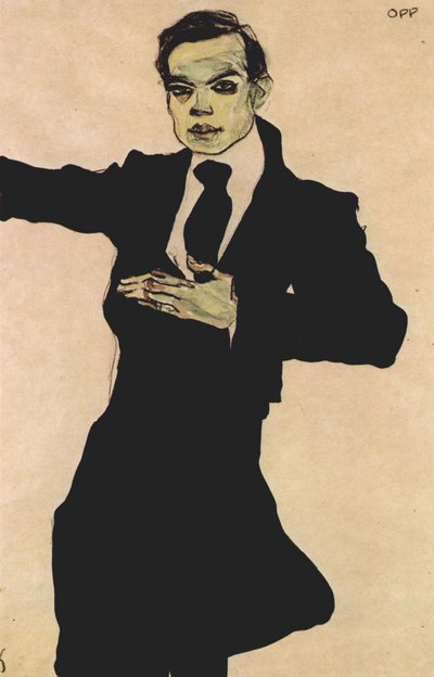 The Painter Max Oppenheimer by Egon Schiele